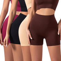 Shorts Deportivos Sin Costuras De Cintura Alta Para Mujer Fitness Running Ciclismo Yoga Levantamiento De Glúteos Ropa Deportiva - details 2