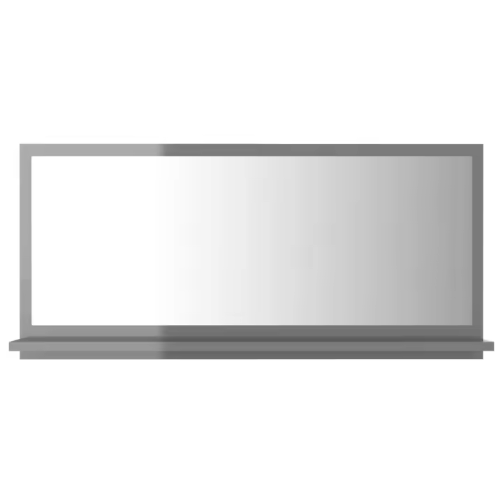 Espejo de baño Madera contrachapada gris Brillo 80x10,5x37 cm - 1