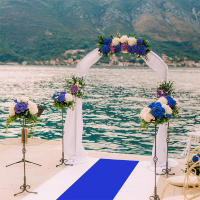 Carpetilla De Boda De Color Azul Real 1M/1.2M Para Exterior Decoración De Corredor No Tejida Para Ceremonia De Boda Fiesta Navidad - details 14