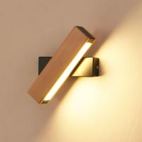 Lámpara De Pared Moderna Nórdica Para Dormitorio Base De Hierro Cuerpo De Madera Rotativa Luz Nocturna De Hotel Lámpara De Lectura LED Decorativa Para El Hogar - details 5