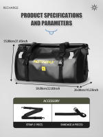 Bolsa Seca Para Motocicleta 40L 66L Impermeable Bolsa De Viaje Para Asiento Trasero De Motocicleta Bolsa De Mano Deportiva De PVC Para Exterior - details 2