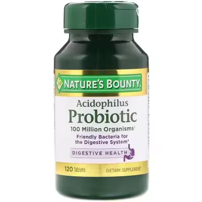Probiótico acidófilo, 120 tabletas de Nature's Bounty - 1