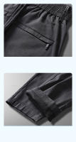 Pantalones Casuales Para Hombre De Seda Lyocell Elásticos Y Delgados Para Primavera Y Verano Pantalones Gris Negocios Con Cintura Media Y Bolsillos - details 12