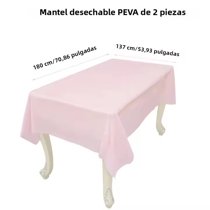 Mantel De Satén Suave En Color Sólido 183x137CM 2 Piezas Decoración Minimalista Para Banquete De Boda Y Comedor Doméstico - 1