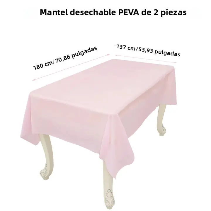 Mantel De Satén Suave En Color Sólido 183x137CM 2 Piezas Decoración Minimalista Para Banquete De Boda Y Comedor Doméstico - 1
