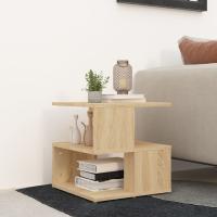 vidaXL Mesa auxiliar de madera contrachapada 40x40x40 cm en color Gris sonoma/Roble ahumado/Roble Sonoma | estructura resistente ideal para salón dormitorio o estudio - details 2