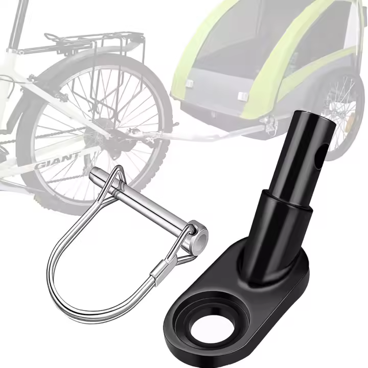 1 pieza de enganche, acoplador, conector de enganche de remolque, accesorio, para la mayoría de los remolques de bicicletas (negro) - 1