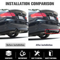 Difusor De Parachoques Trasero Universal De ABS Con Doble Ala Estilo Cangrejo Anti-colisión 2 En 1 Para Coche Adecuado Para La Mayoría De Los Vehículos - details 13