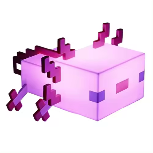 Lámpara de Minecraft Paladone Axolotl Light - Cinco Modos de Color - 1