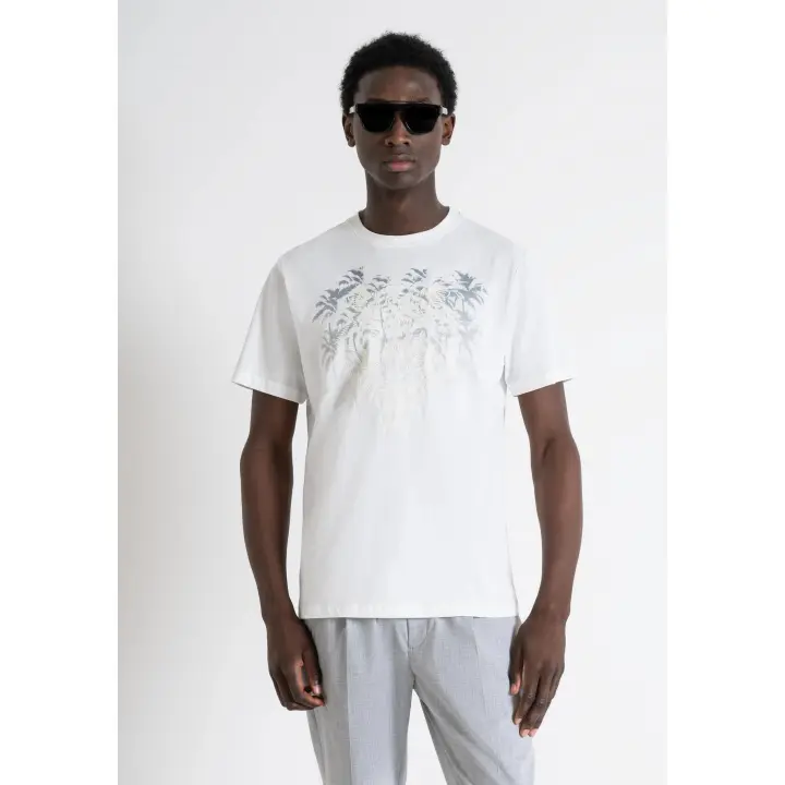 CAMISETA ANTONY MORATO M/C REGULAR FIT IN COTONE  CREMA - 1