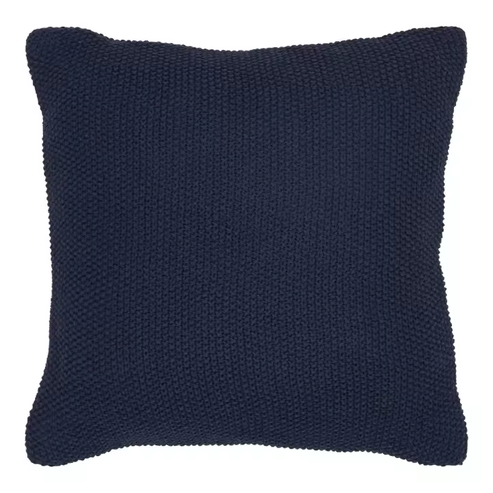 Almohada Decorativa Santos, Algodón Rereciclado, Azul, 1x45x45 cm - 1