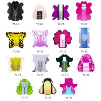 100pcs Formas De Uñas Artísticas Para Gel UV Extensión De Acrílico Estampado Francés Herramienta De Manicura Stencil Adhesivo Creativo Y Conveniente Para Uso Profesional O Doméstico - details 1