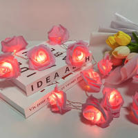 Luces De Navidad LED Rosa 20 Piezas Operadas Por Batería Para Decoración De Fiesta De Boda Y Valentín Guirnalda De Flores Fairy - details 11