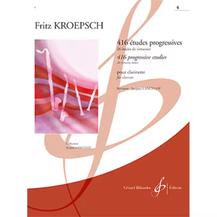 KROEPSCH F.-Estudios (416) Progresivos Vol.4: 26 Estudios de Virtuosidad para Clarinete (Lancelot) - 1
