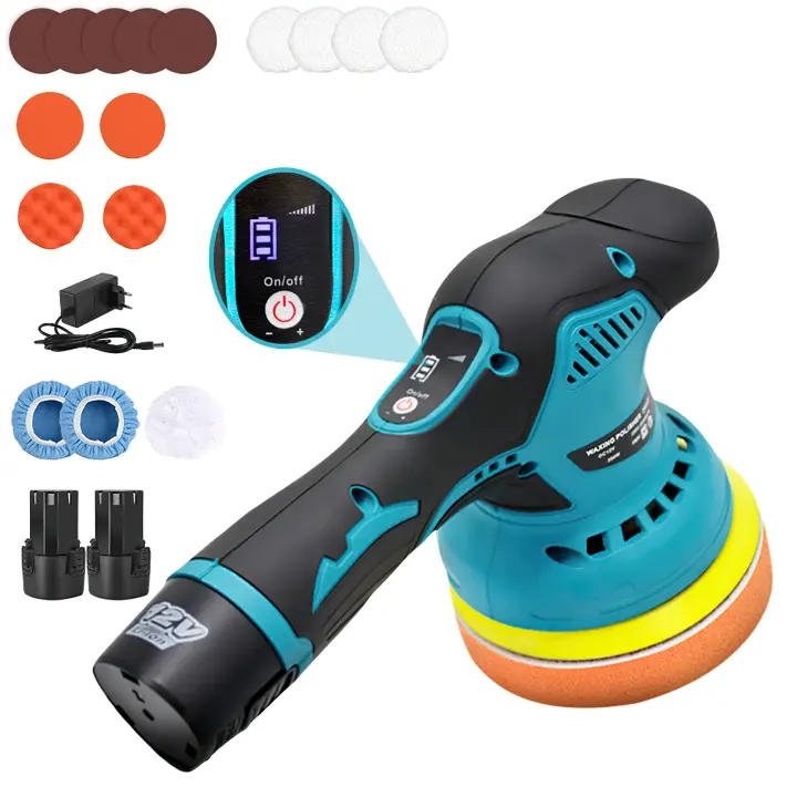 Máquina pulidora para coche 12V pulidora inalámbrica 8 engranajes 5500RPM pulidora eléctrica automotriz Reparación de cera - 1