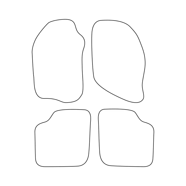 Juego de alfombrillas de terciopelo para Mitsubishi Colt IV 1992-1996 - acabado negro - 1