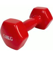 Coshano Mancuerna pesa de 5kg de acero cubierta en vinilo suave y antideslizante Ejercicio en Casa, gimnasia, musculación - details 0