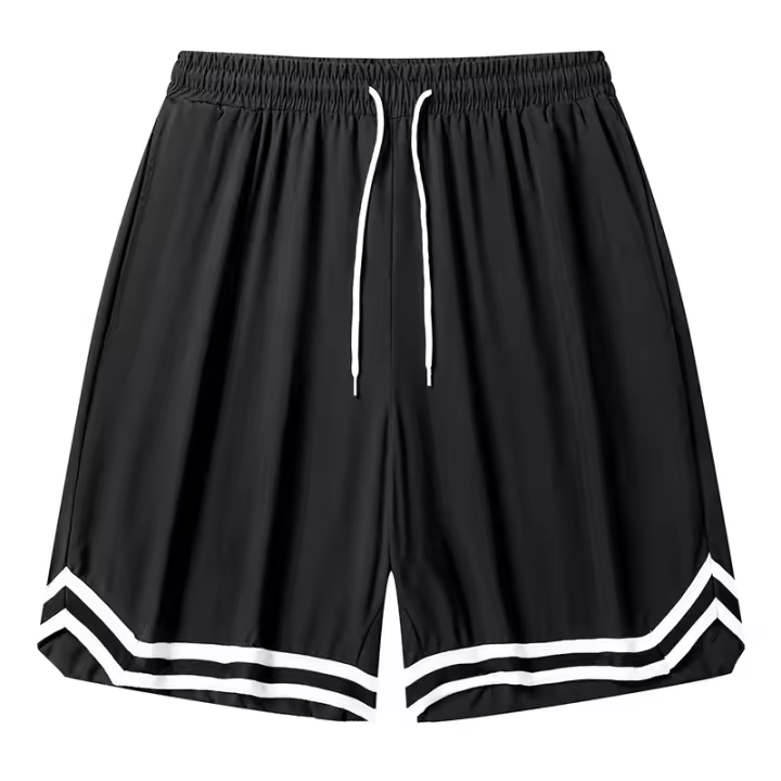 Shorts De Baloncesto Para Hombres Con Patrón Colorblock Y Rayas Secado Rápido Cintura Con Cordón Bolsillos Para Gimnasio Y Running - 1