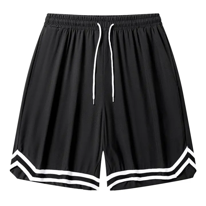 Shorts De Baloncesto Para Hombres Con Patrón Colorblock Y Rayas Secado Rápido Cintura Con Cordón Bolsillos Para Gimnasio Y Running - 1
