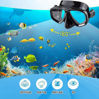 Máscara De Snorkel Antigolpes Con Visera Ajustable Para Natación Y Diving Lentes De Vidrio Templado Y Perno De Silicona Amplio Campo De Visión Cubre Nariz - details 1