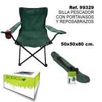 SILLA PLEGABLE DE PLAYA, CAMPING O PESCA SODICO CON REPOSABRAZOS Y PORTAVASOS - details 0