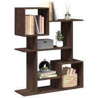vidaXL Librería divisora madera ingeniería blanca 92x29x112 cm en color Blanco/Roble Sonoma/Gris sonoma y más - details 3