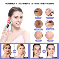 Masajeador Facial EMS Microcurrent LED Fotón Rejuvenecimiento Levantamiento Eliminador De Arrugas RF Alta Frecuencia Aparato De Belleza Multifuncional - details 4