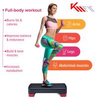 KM-Fit Aeróbico banco step fitnes stepper tablero altura ajustable 10/15 cm - details 7