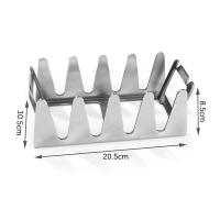 Rack De Costillas Para Barbacoa Práctico Multiusos Relleno De Asado De Acero Inoxidable Herramientas De Barbacoa - details 4