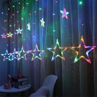 Curtain De Luces LED En Forma De Pentagrama Control Remoto Para Decoración Interior De Bodas Cumpleaños Y Navidad Luz De Ambiente Impermeable - details 13