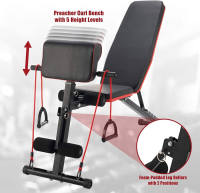 Banco De Abdominales, Ajustable, Multifuncional Para Músculos, Gimnasio En Casa - details 12