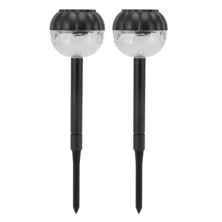 2 luces LED amarillas para caminos, 400 mAh, lámparas solares para jardín, para patio y exterior - 1