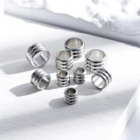 20pcs Perlas De Espaciador De Acero Inoxidable De 3mm 5mm 6mm Para Creación De Joyas Collares Y Pulseras Accesorios De Encanto DIY - details 3