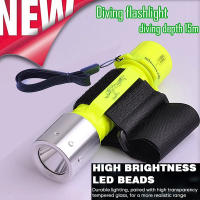 Luz De Buceo Recargable Super Brillante IPX8 Impermeable 3 Modoslampara Submarina LED Aluminio Amarilla 3800 Lumen T6 - details 1