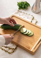CREATE - Tabla de cortar de bambú con báscula integrada y con pila incluída - Hasta 5kgs - Función tara - BOARD SCALE BAMBOO - details 1