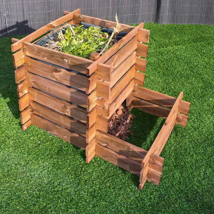 COMPOSTADOR MADERA FARMBOX 60X65X90 CM - 1
