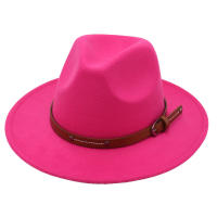 Nueva Moda Sombrero Fedora De Lana Para Hombre Otoño Invierno Amplio Algodón Imitación Paja Mujer Iglesia British Hat - details 7