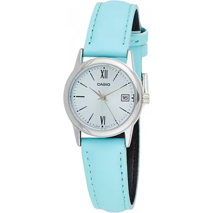 Casio  Ltp-v002l-2b3udf Reloj De Pulsera Analógico Para Mujer Color Azul - 1