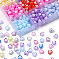 Nuevos 30pcs De Bolas De Acrílico Amor 8x7mm Para Fabricación De Joyería DIY Accesorios De Ropa Hechos a Mano En Color Rojo Y Blanco - details 0