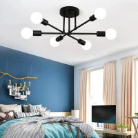 Lámpara Colgante Minimalista Nórdica LED Para Habitaciones Y Salones En Negro Y Oro Decoración De Iluminación Ajustable - details 0
