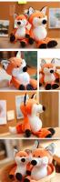 Muñeco De Peluche De 25cm Kawaii Con Animales Del Bosque León Tigre Elefante Mono Zorro Juguetes Para Dormir De Peluche Realistas Para Niños - details 69