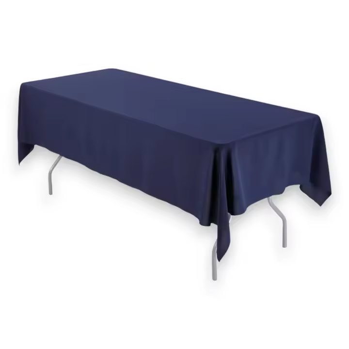 Mantel Anti-Manchas con Dimensiones de 180x300cm Mantel de Poliéster con Acabado en Bies Tablecloth Anti-Stain Mantel Color Azul Oscuro - WIAAM,AM3 - 1