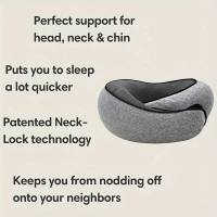 Almohada De Viaje En Forma De Caracol De Espuma De Memoria Soporte Para Cuello Ajustable Portátil Suave Para Descanso Del Mediodía Y Sueño - details 5