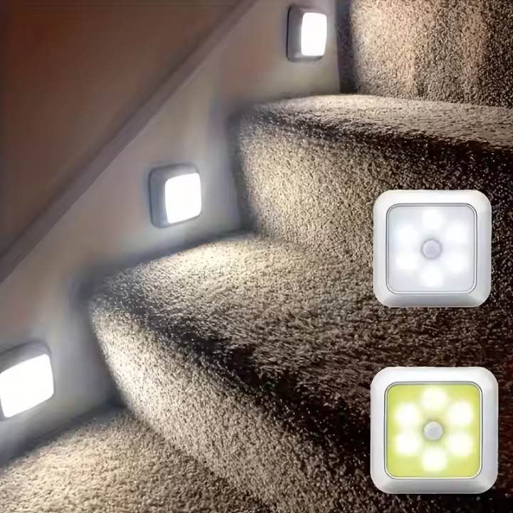 Lámpara De Pared LED Con Sensor De Movimiento Luz Nocturna Para Armario Escalera Dormitorio Corredor Decoración Interior Sin Cable - 1