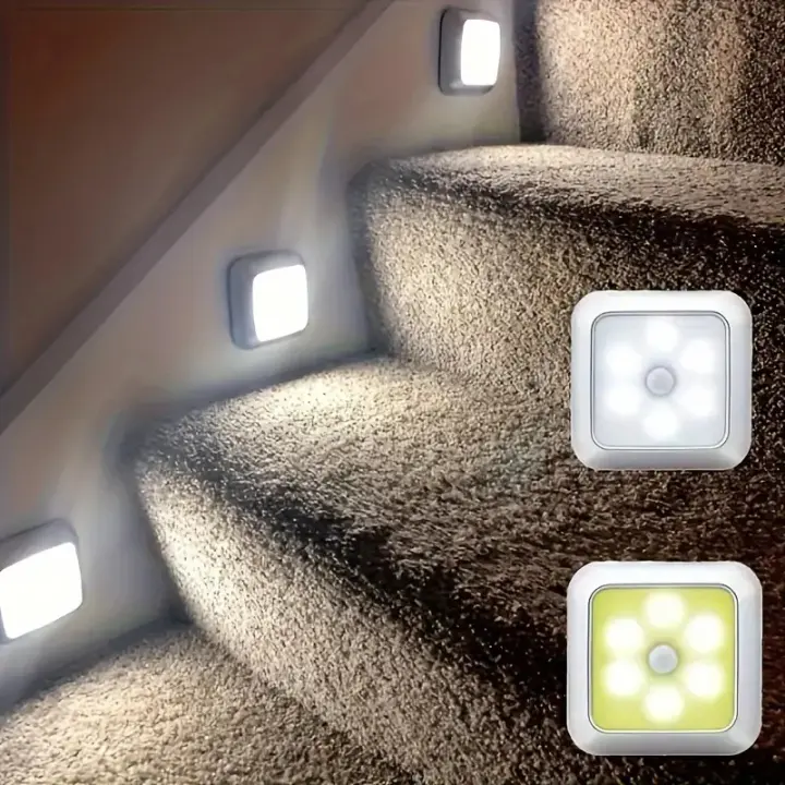 Lámpara De Pared LED Con Sensor De Movimiento Luz Nocturna Para Armario Escalera Dormitorio Corredor Decoración Interior Sin Cable - 1