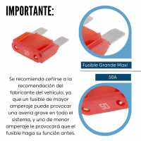 Banner - Fusible para vehiculo 50A 32V DC grande maxi rojo