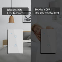 Interruptor Táctil Inteligente WiFi Tuya 1Pared 2Maneras Panel De Vidrio Para Alexa Google Home Smart Life Interruptores De Pared Para Escaleras - details 1