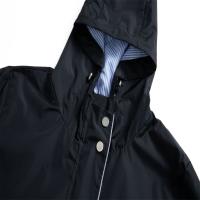 Abrigo De Trench Para Mujer Con Capucha Y Mangas Largas De Color Sólido Estilo Británico Elegante Con Rayas Y Chaqueta Recta Impermeable Para Todas Las Estaciones - details 36