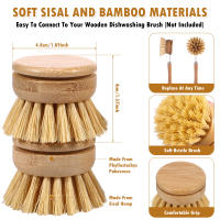 Cepillo De Platos De Madera Duradero Y Portátil Para Limpieza De Cocina Con Sisal Y Coco Ecológico Y Sin Residuos - details 0