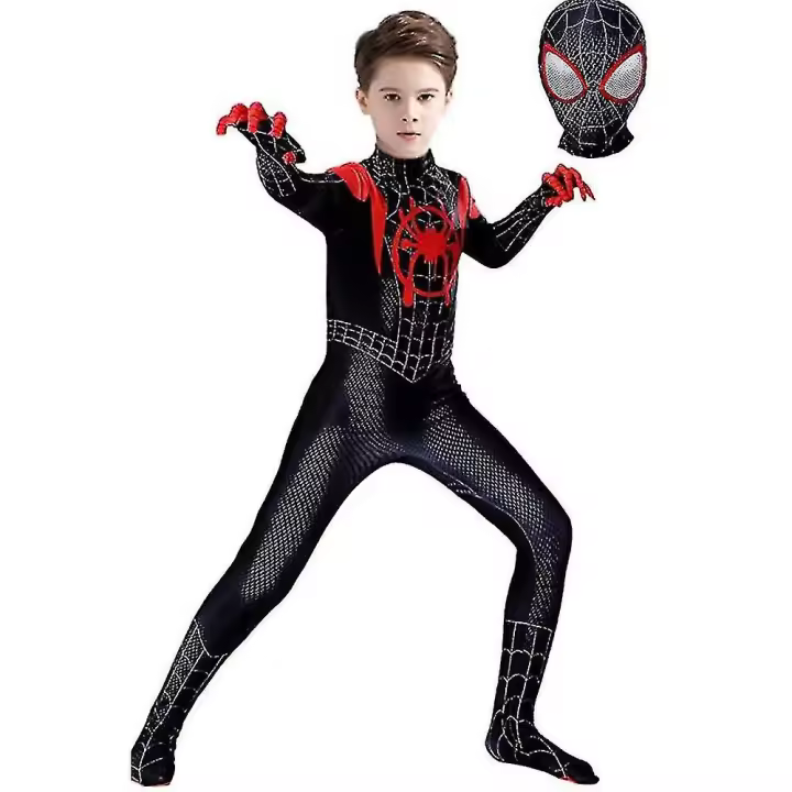Disfraz de Miles Morales para niño, mono de Spiderman, traje de Cosplay para Halloween - 1
